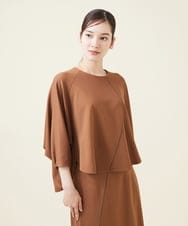 GBKJU67330 Sybilla(シビラ) 配色ステッチポンチカットソー キャメル