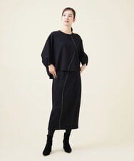 GBKJU67330 Sybilla(シビラ) 配色ステッチポンチカットソー ブラック