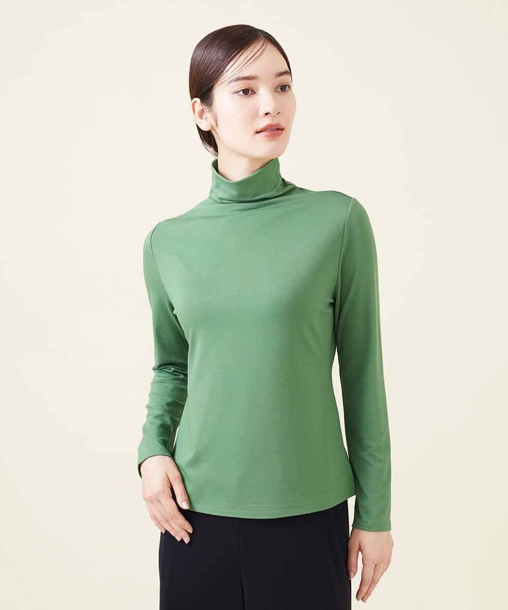 GBKJU68150 Sybilla(シビラ) レーヨンハイネックカットソー グリーン