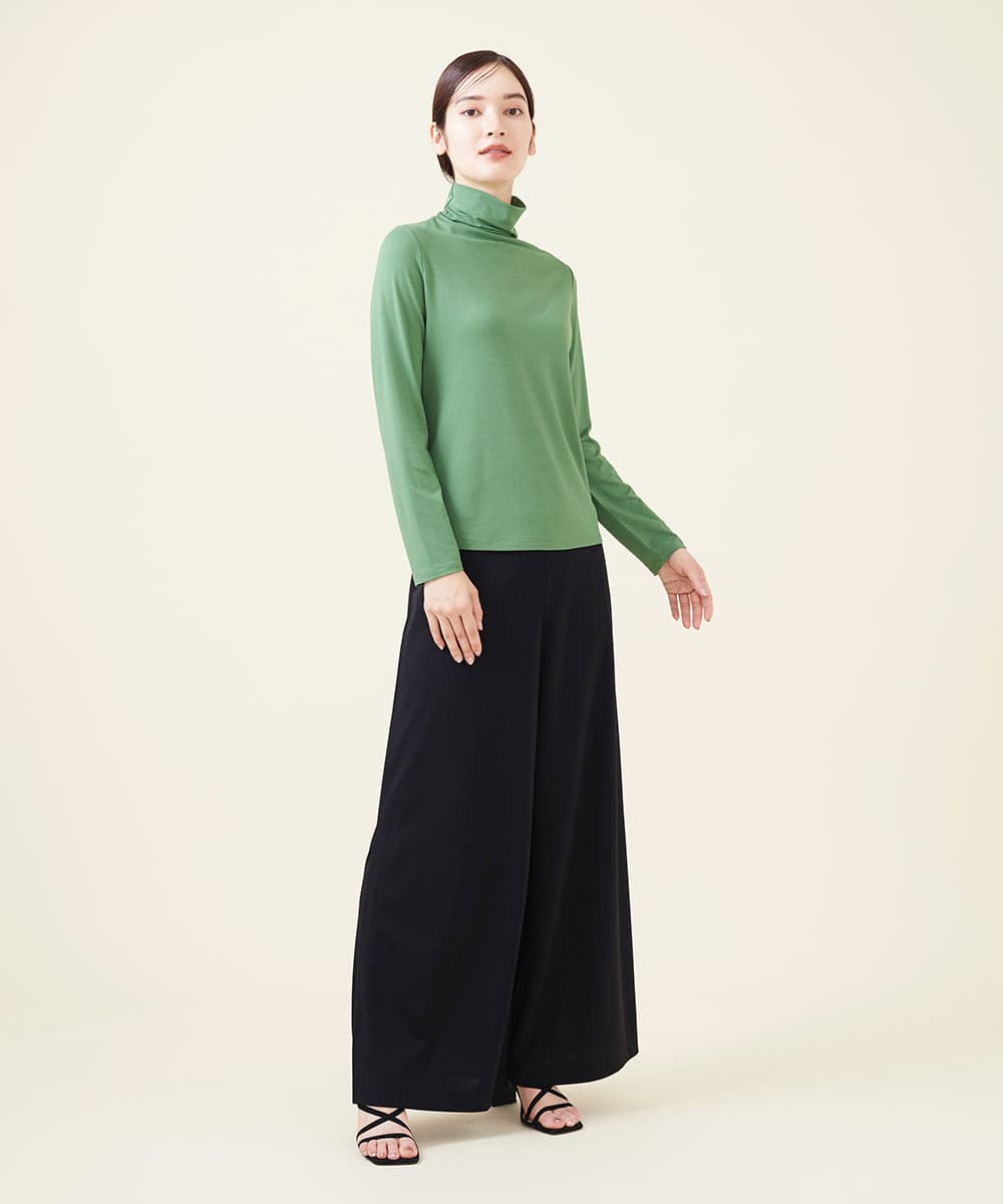 GBKJU68150 Sybilla(シビラ) レーヨンハイネックカットソー グリーン