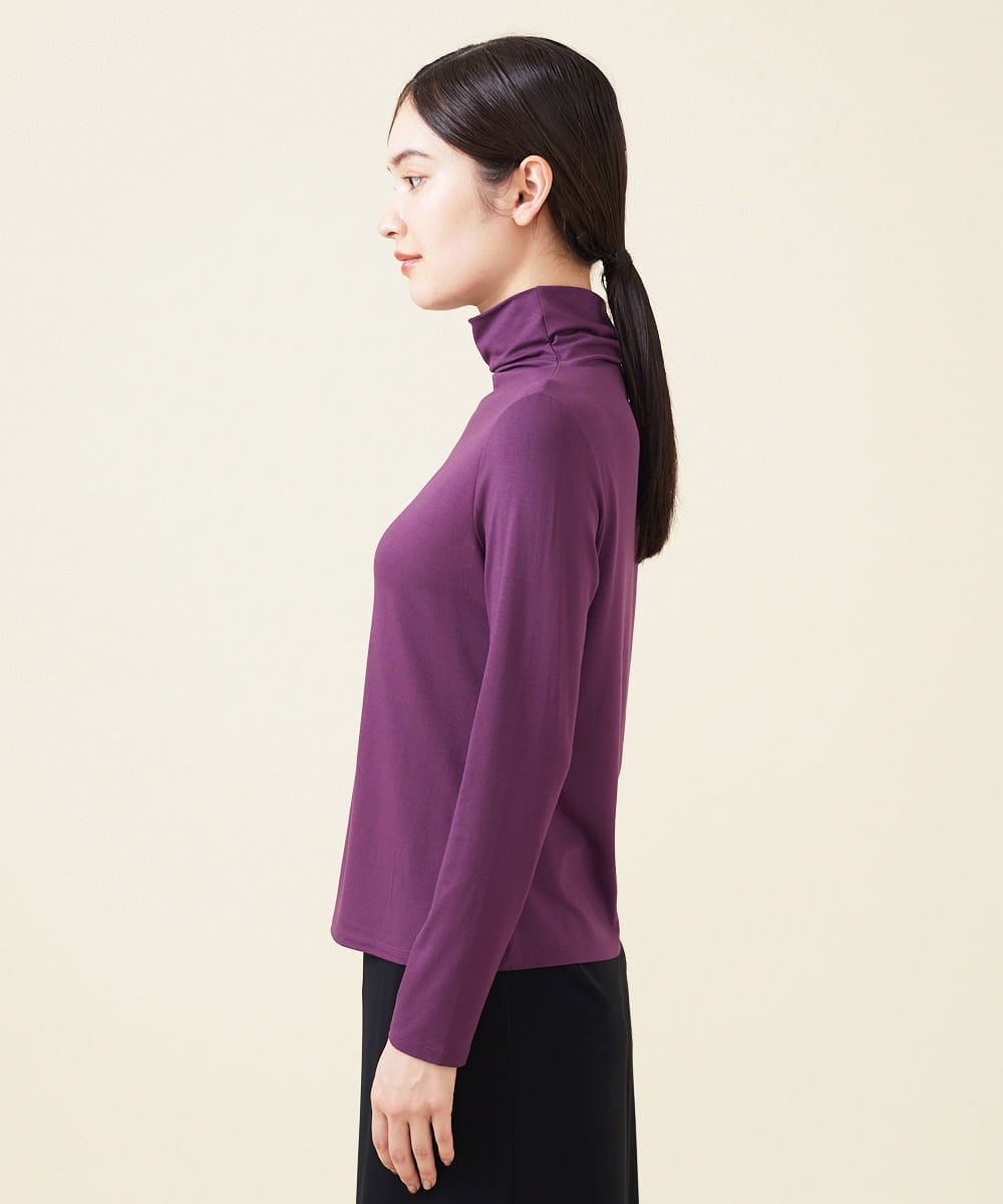 GBKJU68150 Sybilla(シビラ) レーヨンハイネックカットソー パープル