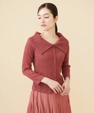 GBKJW52290 Sybilla(シビラ) シャーリングビッグカラーカットソー ピンク