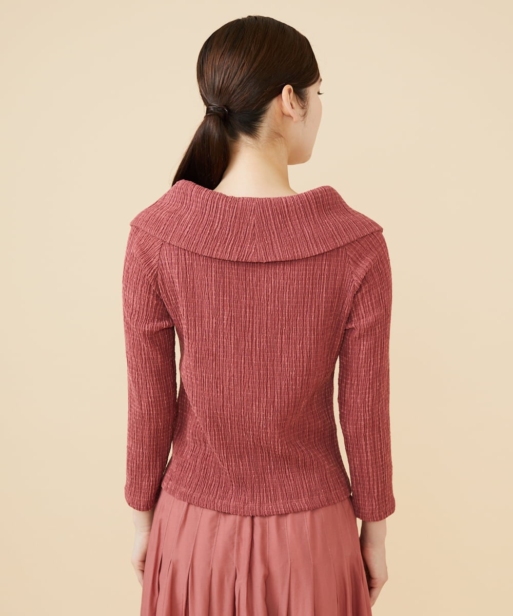 GBKJW52290 Sybilla(シビラ) シャーリングビッグカラーカットソー ピンク