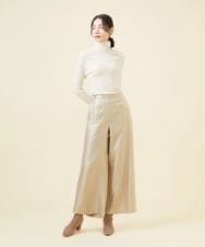 GBLAC06360 Sybilla(シビラ) 【ドラマ着用】シャイニージャカードワイドパンツ ゴールド