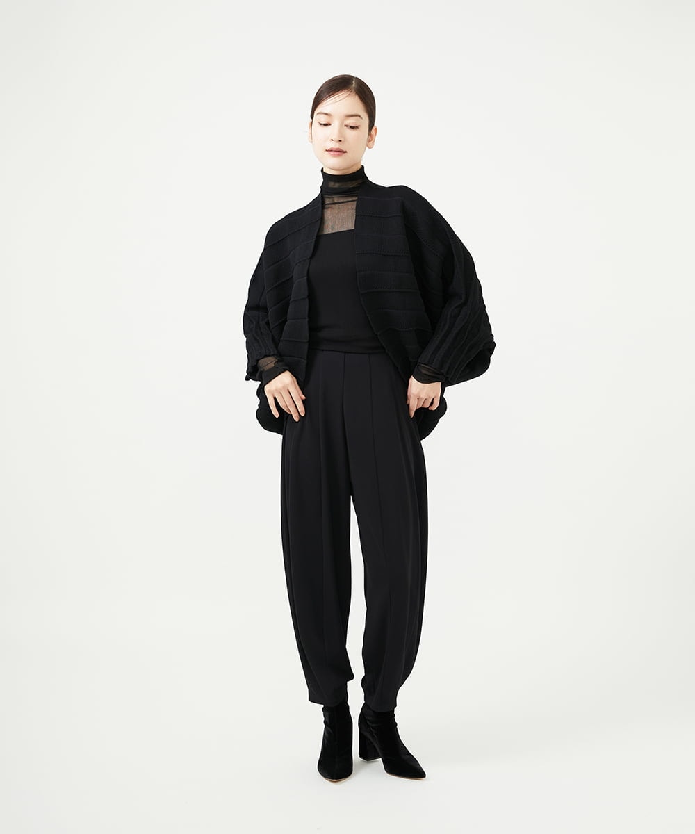 GBLAD02360 Sybilla(シビラ) 切り替えフォルムパンツ ブラック