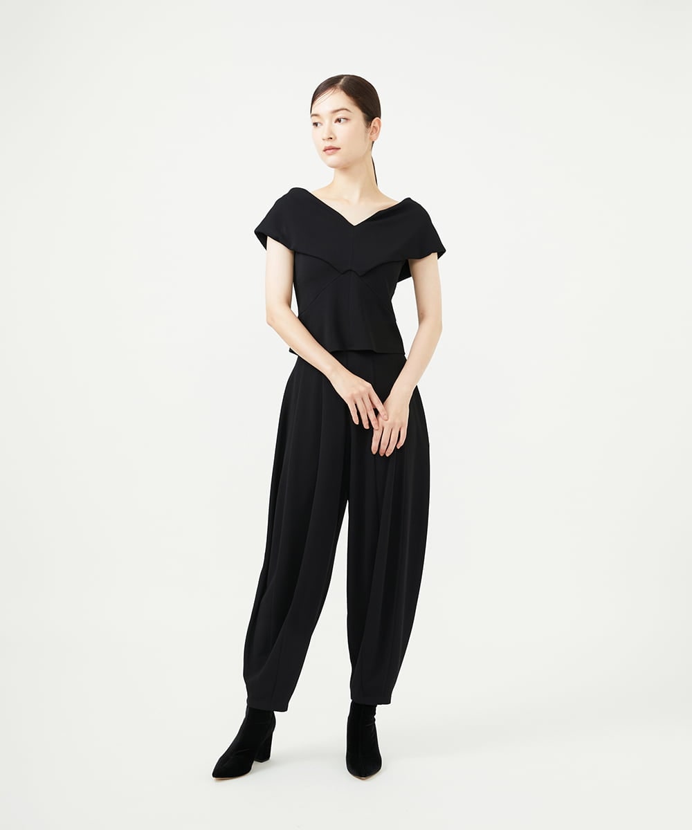 GBLAD02360 Sybilla(シビラ) 切り替えフォルムパンツ ブラック