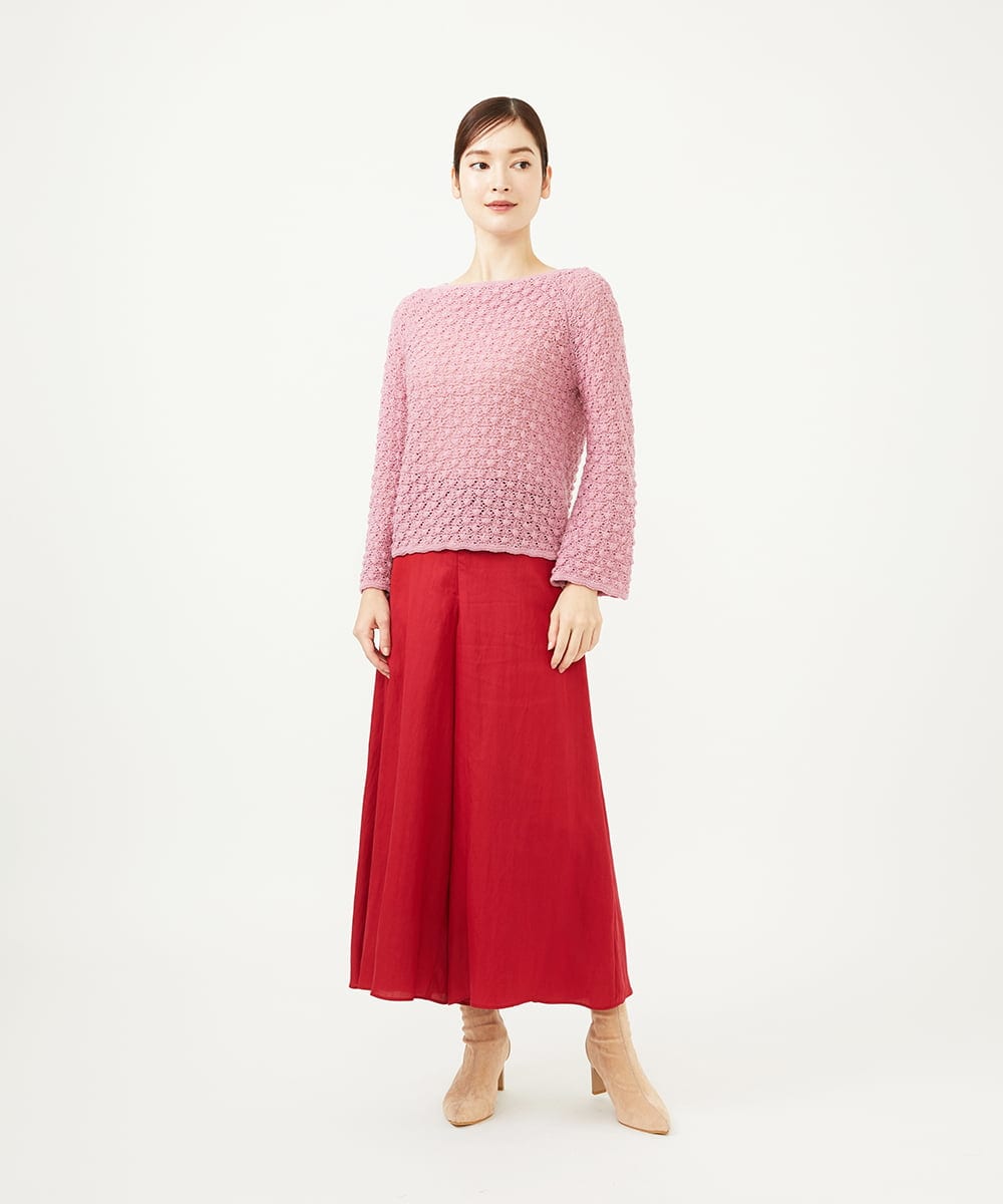 GBLAD33330 Sybilla(シビラ) スカート風フレアパンツ レッド