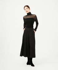 GBLAD33330 Sybilla(シビラ) スカート風フレアパンツ ブラック