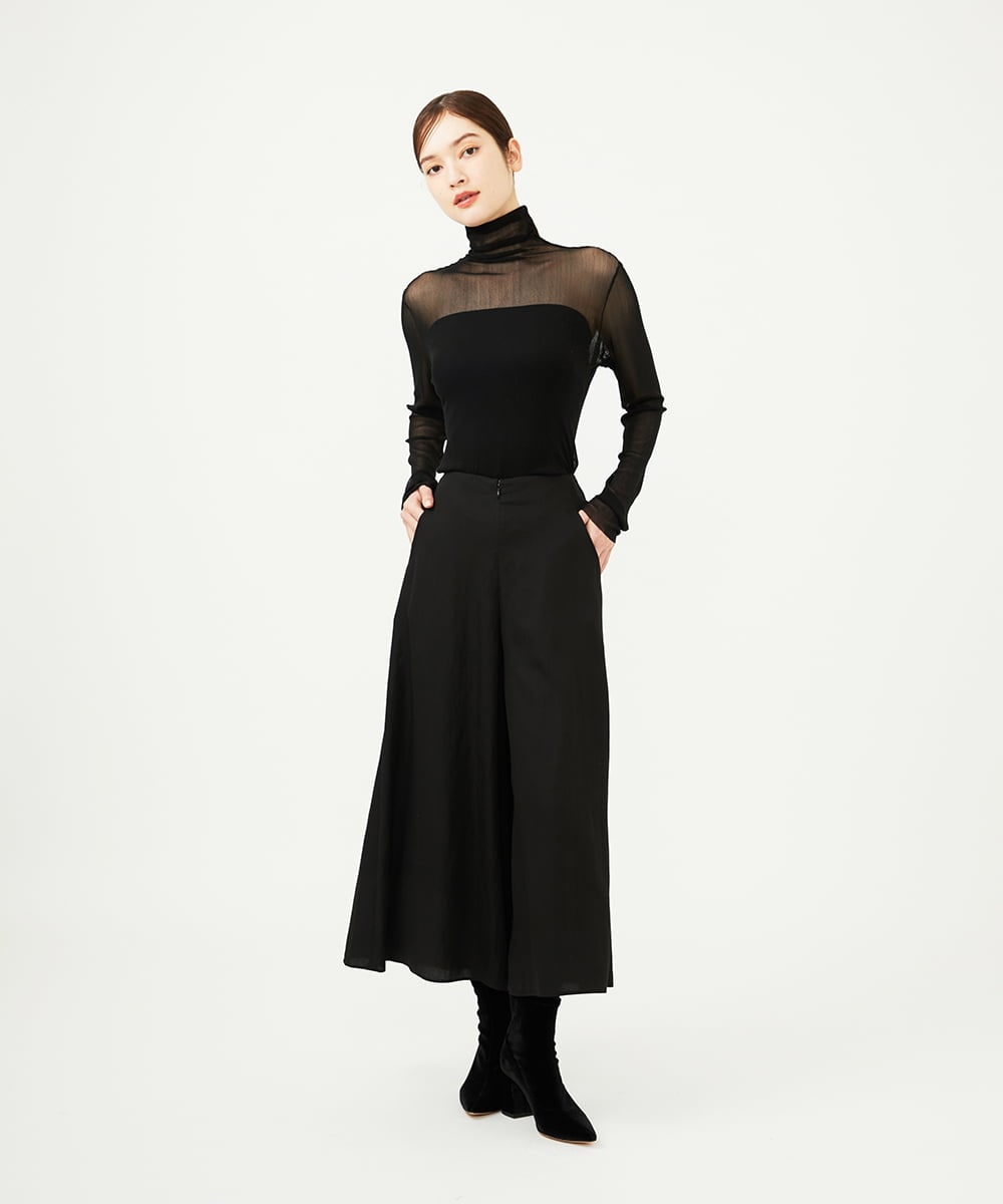GBLAD33330 Sybilla(シビラ) スカート風フレアパンツ ブラック