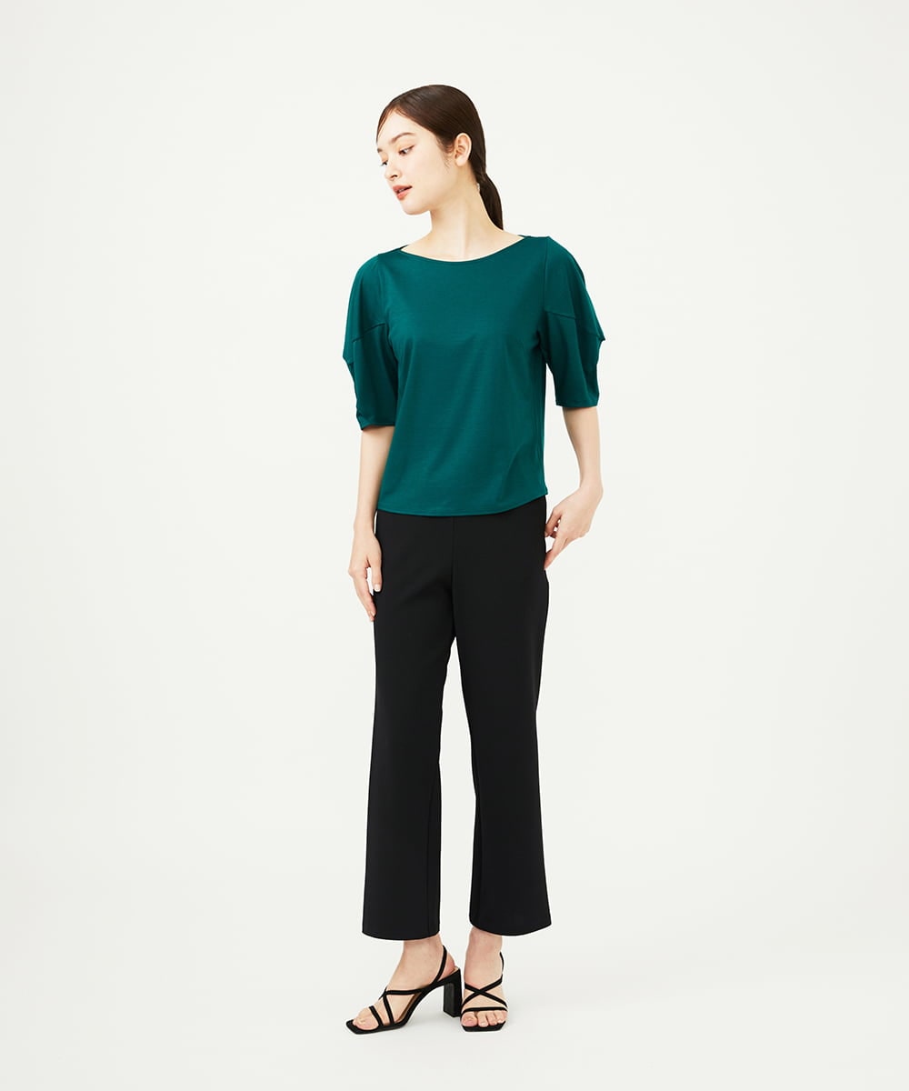 GBLAD42270 Sybilla(シビラ) ストレートクロップドパンツ ブラック