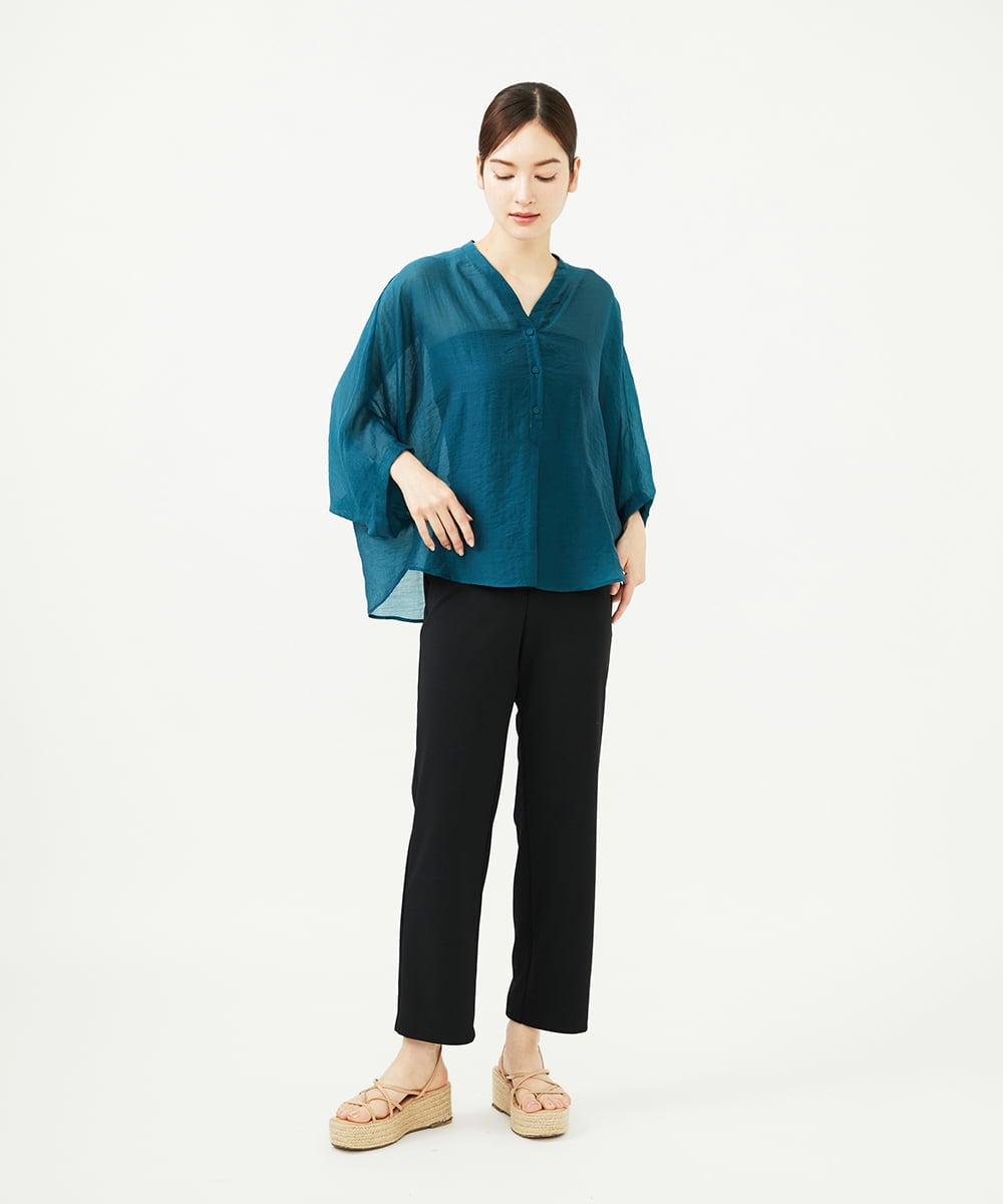 GBLAD42270 Sybilla(シビラ) ストレートクロップドパンツ ブラック