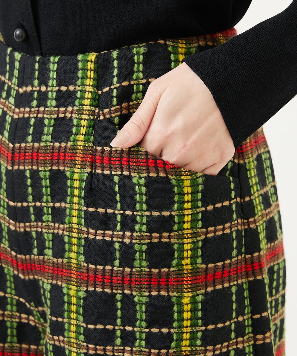 GBLAE01600 Sybilla(シビラ) ロービングチェックパンツ ブラック系