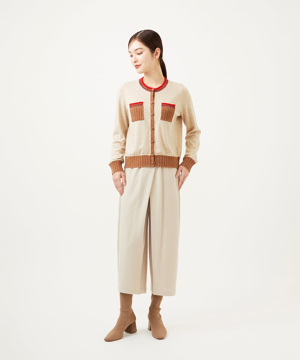 GBLAE70300 Sybilla(シビラ) ウールアムンゼンラップパンツ ライトベージュ