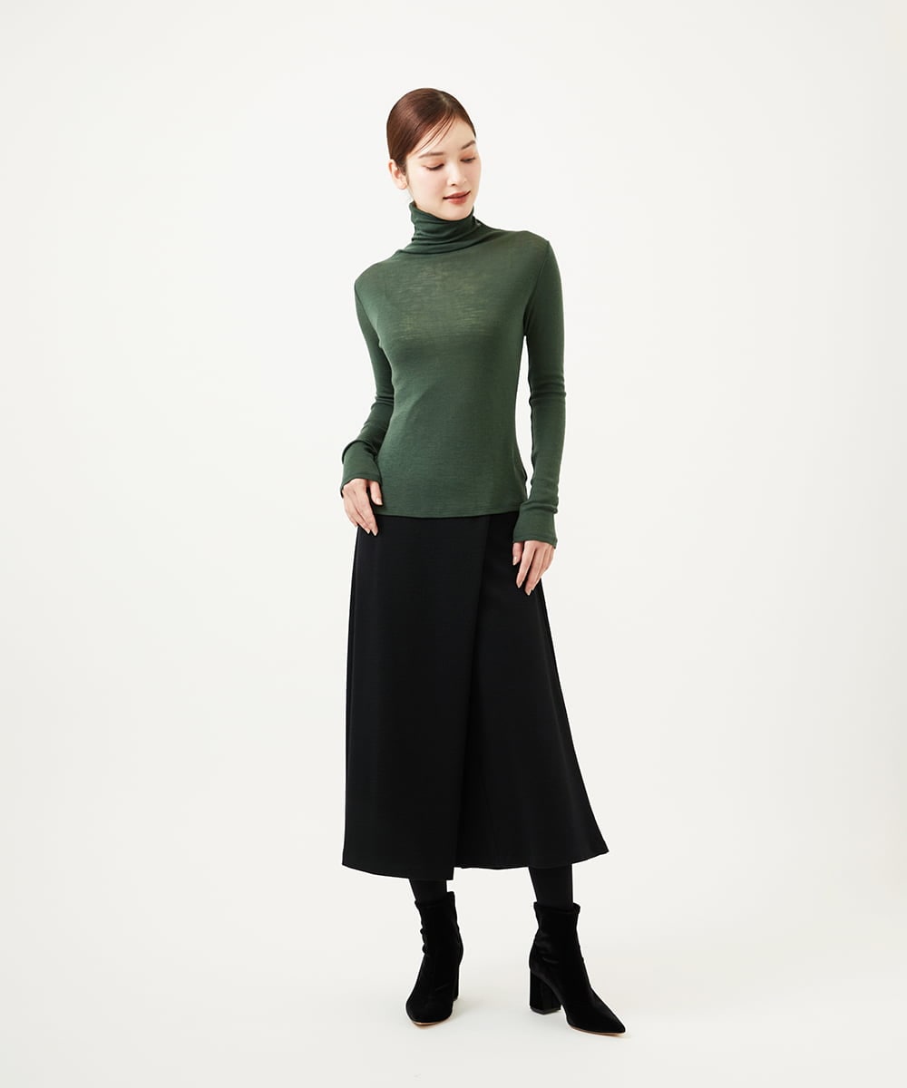 GBLAE71300 Sybilla(シビラ) ウールアムンゼンキュロットパンツ ブラック