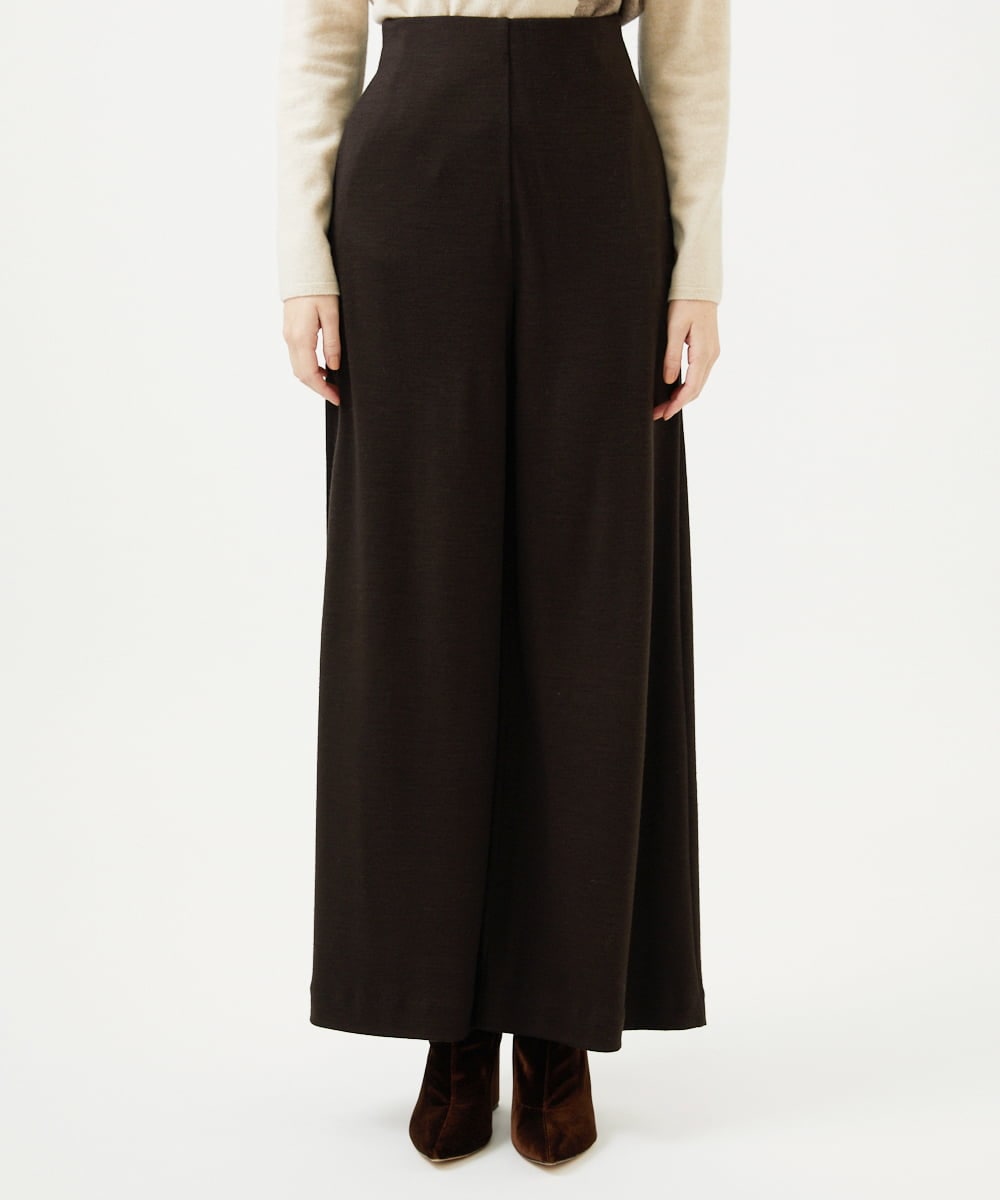 GBLAF41300 Sybilla(シビラ) ウールジャージーワイドパンツ ブラウン