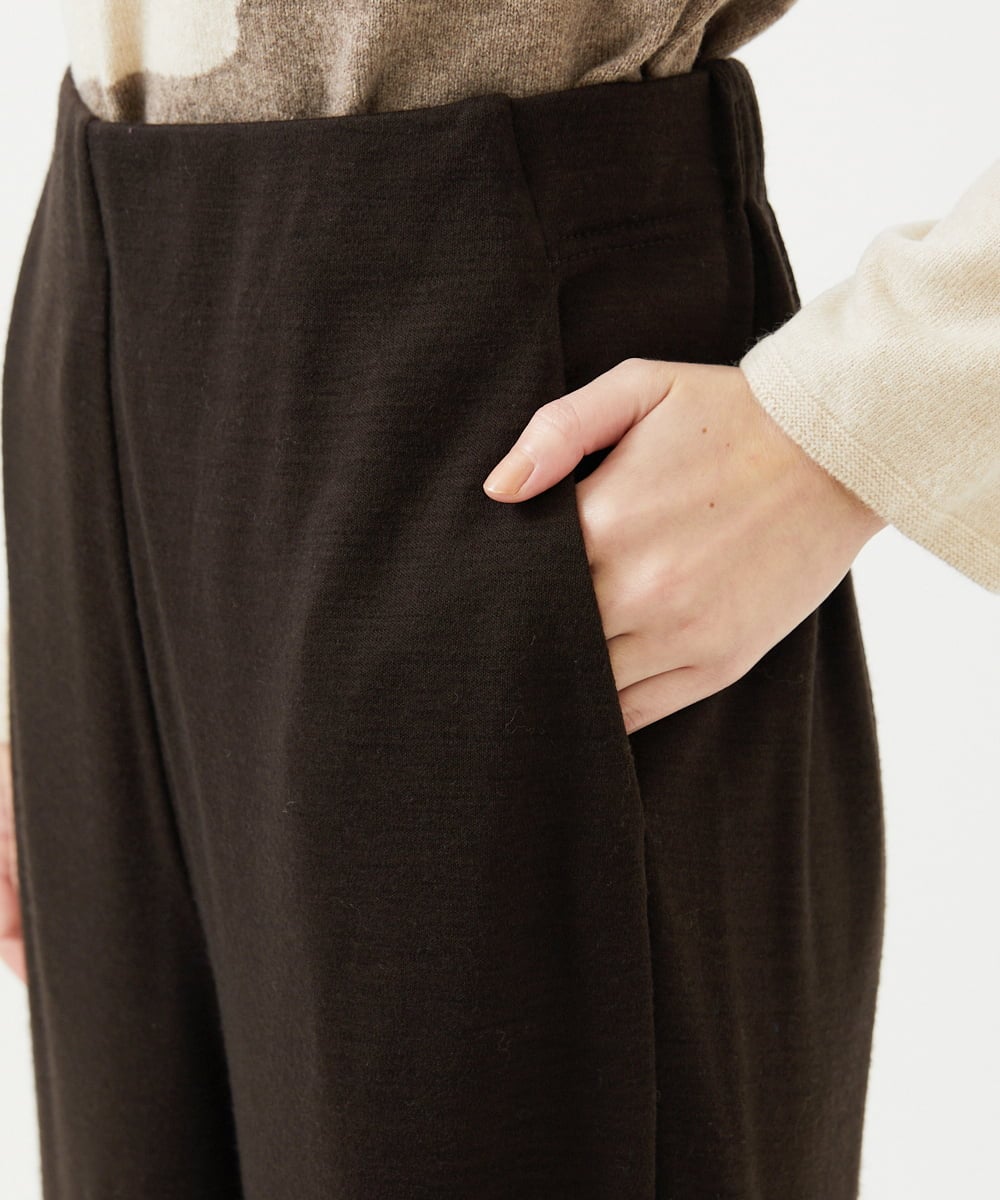 GBLAF41300 Sybilla(シビラ) ウールジャージーワイドパンツ ブラウン