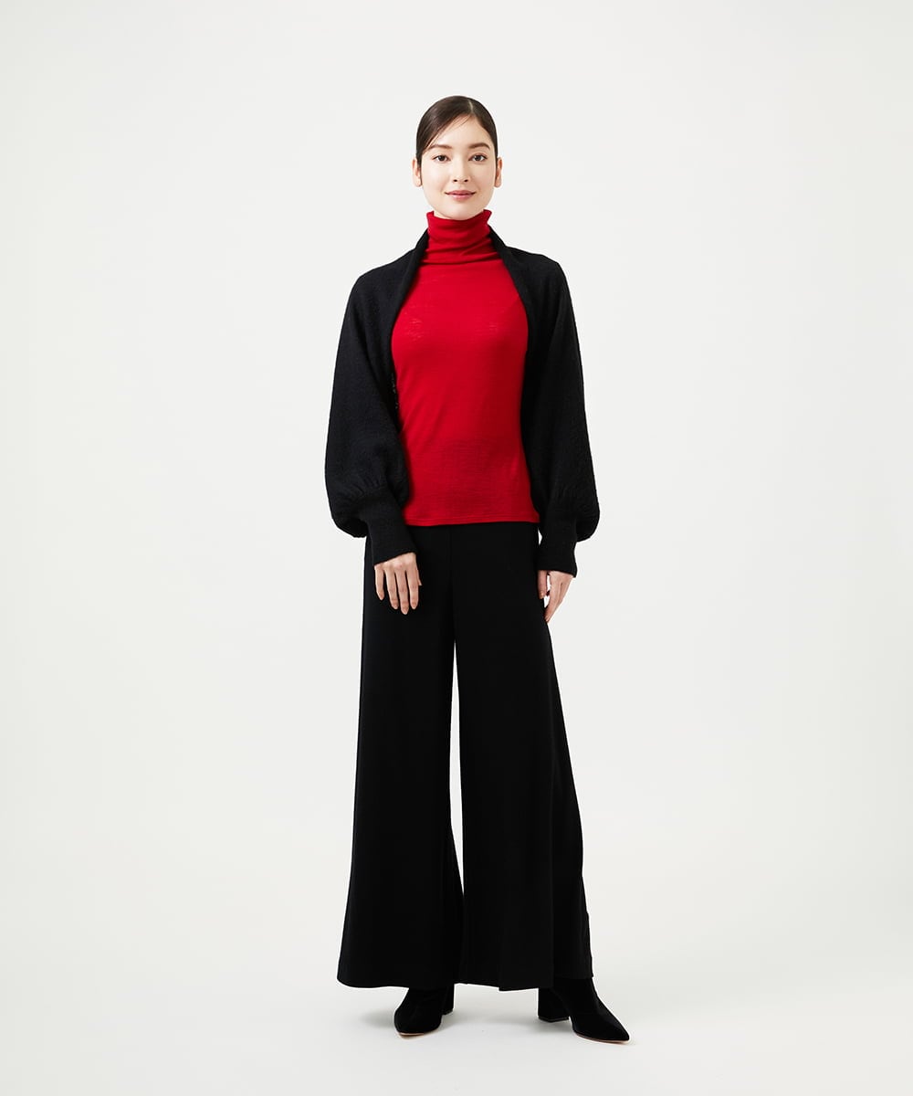 GBLAF41300 Sybilla(シビラ) ウールジャージーワイドパンツ ブラック