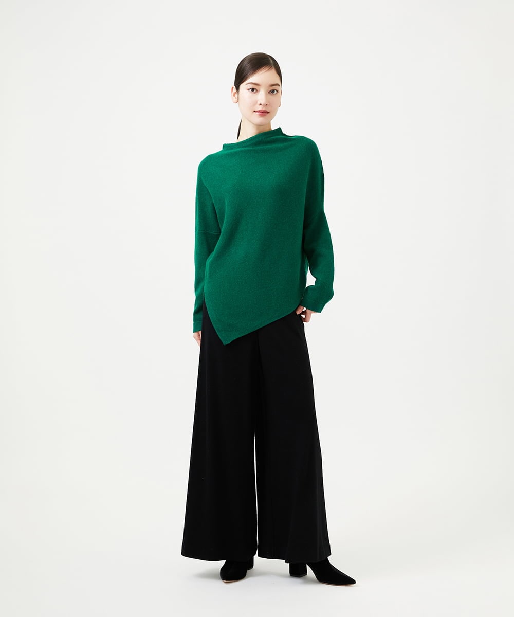 GBLAF41300 Sybilla(シビラ) ウールジャージーワイドパンツ ブラック