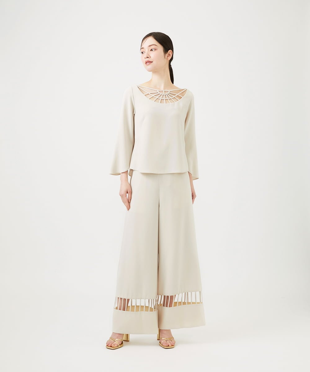 GBLAF94700 Sybilla(シビラ) ループテクニックパンツ（アイボリー） アイボリー