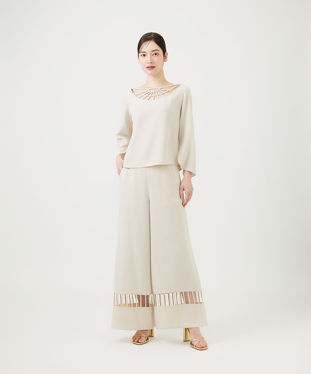 GBLAF94700 Sybilla(シビラ) ループテクニックパンツ（アイボリー） アイボリー