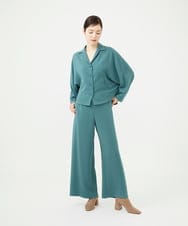 GBLAG01400 Sybilla(シビラ) ジョーゼットワイドパンツ グリーン