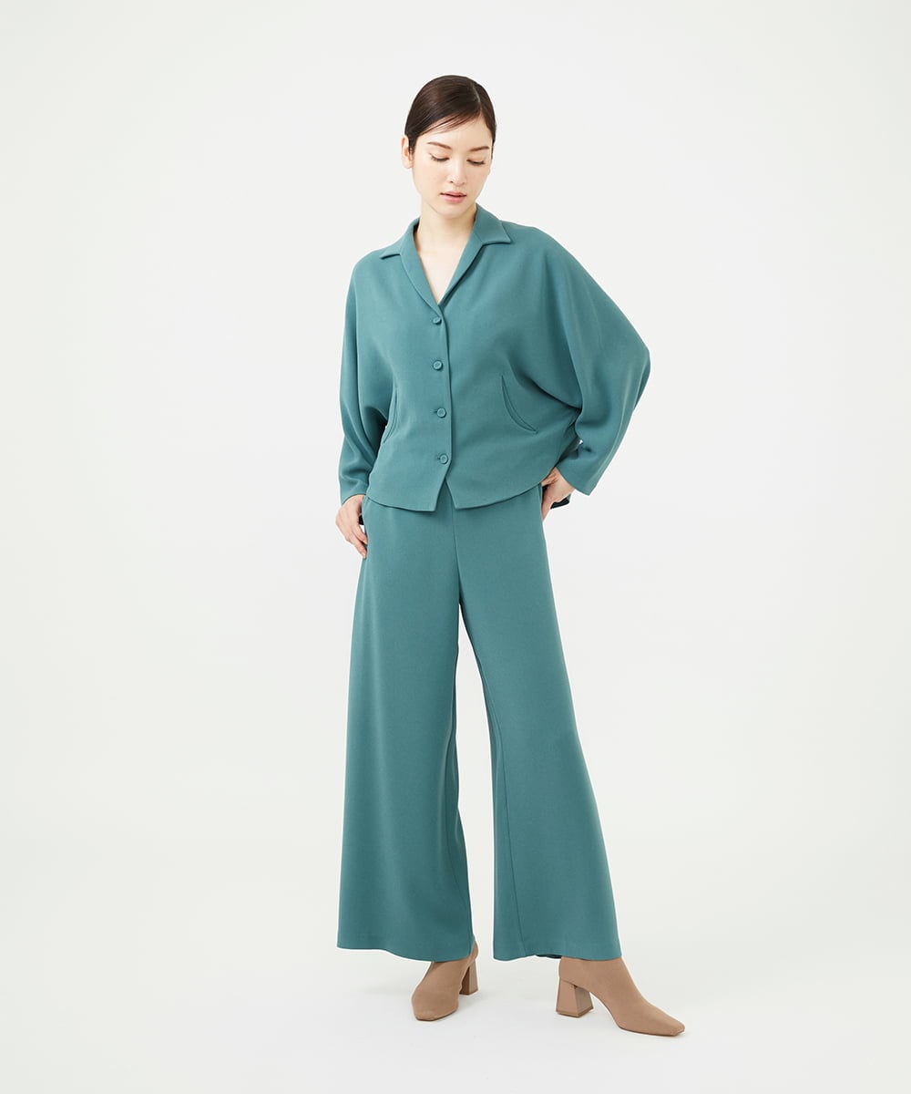 GBLAG01400 Sybilla(シビラ) ジョーゼットワイドパンツ グリーン