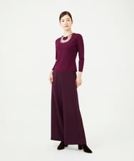GBLAG01400 Sybilla(シビラ) ジョーゼットワイドパンツ バーガンディ