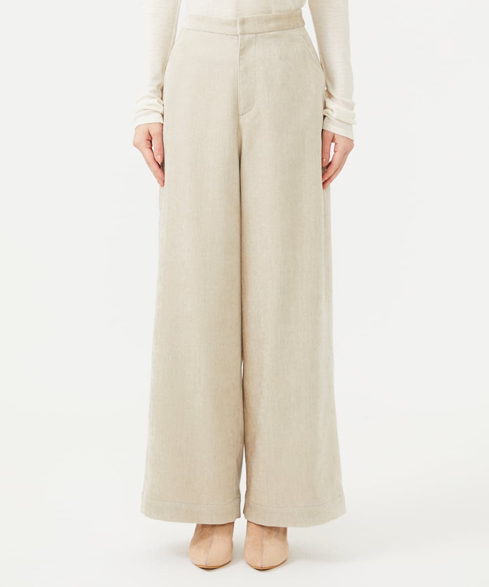GBLAH35330 Sybilla(シビラ) モールデニムワイドパンツ ベージュ
