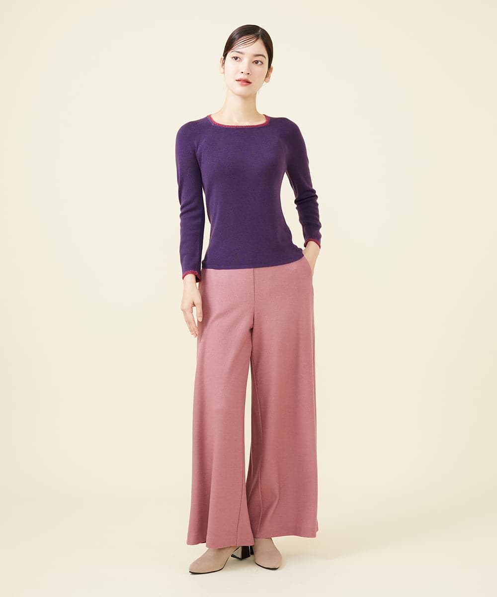 GBLAW19300 Sybilla(シビラ) ルミナリースムースワイドパンツ ピンク