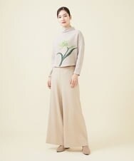 GBLAW19300 Sybilla(シビラ) ルミナリースムースワイドパンツ ベージュ