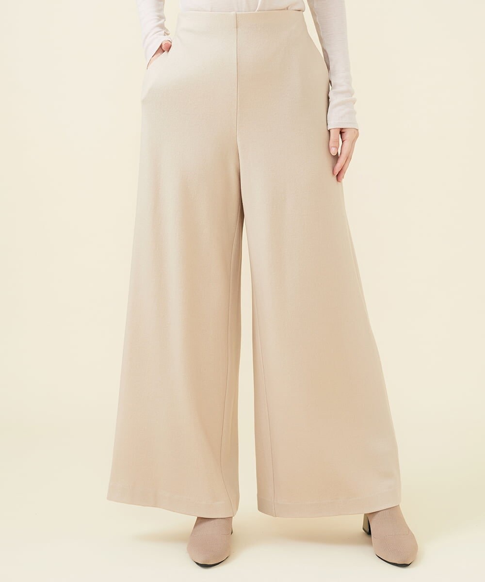 GBLAW19300 Sybilla(シビラ) ルミナリースムースワイドパンツ ベージュ