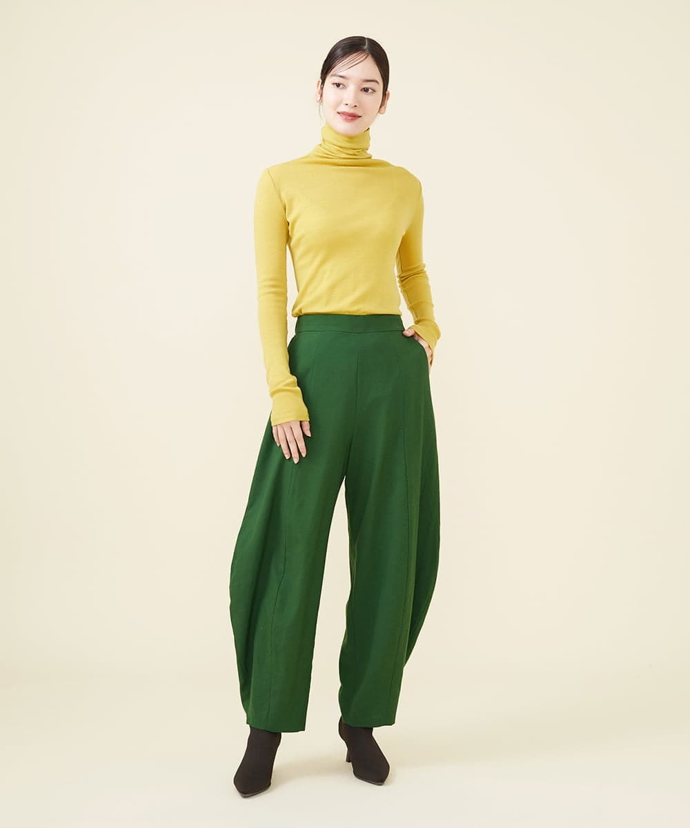 GBLAW29330 Sybilla(シビラ) 【ドラマ着用】ウールワッシャーコクーンパンツ グリーン