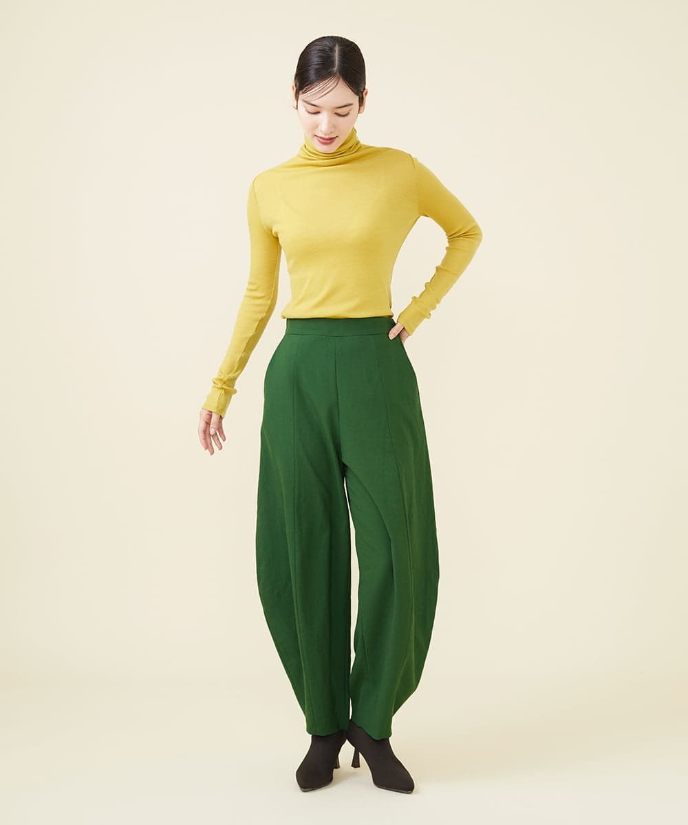 GBLAW29330 Sybilla(シビラ) 【ドラマ着用】ウールワッシャーコクーンパンツ グリーン