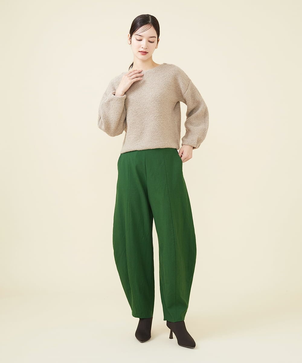 GBLAW29330 Sybilla(シビラ) 【ドラマ着用】ウールワッシャーコクーンパンツ グリーン