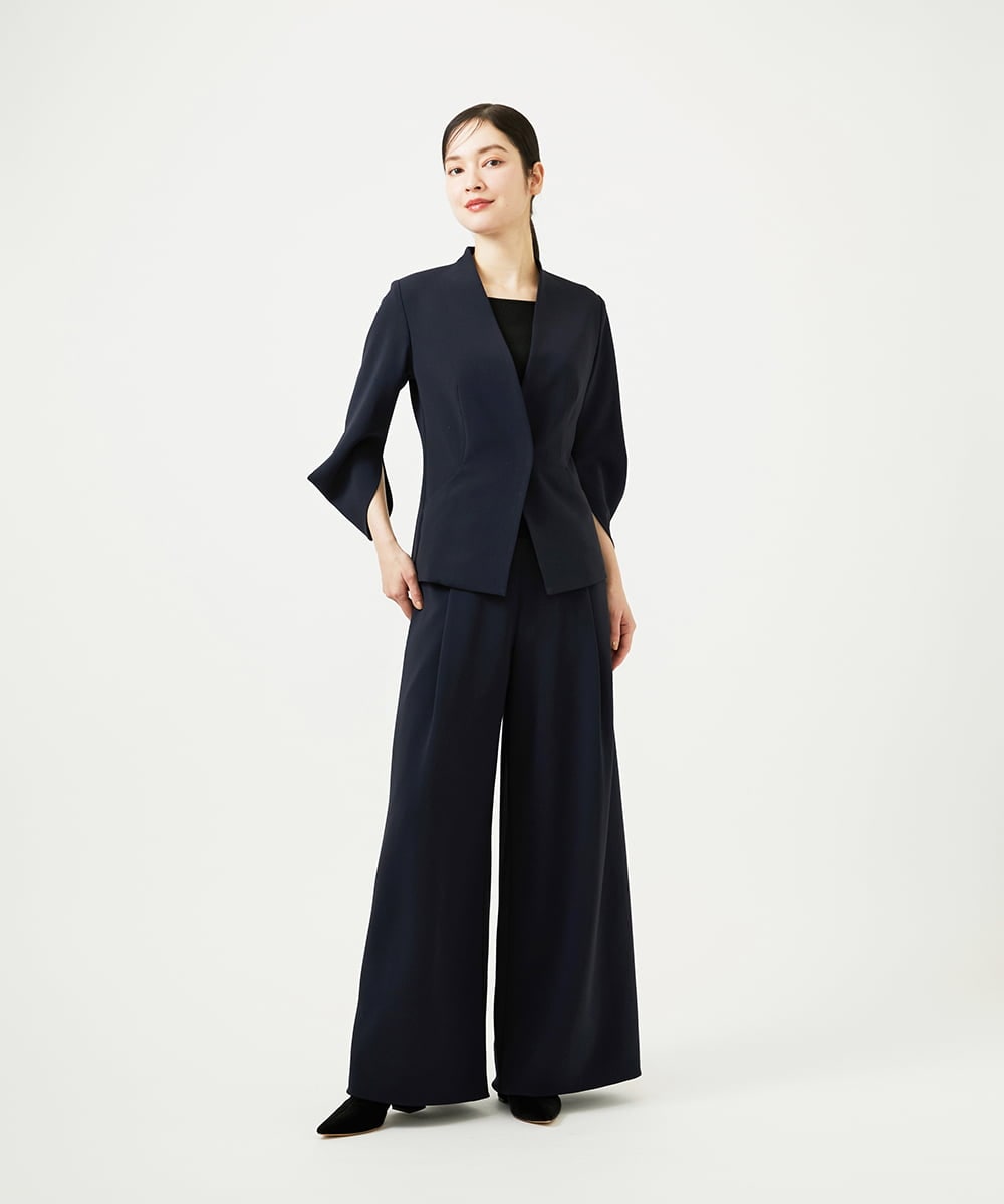 GBLEE01360 Sybilla(シビラ) フロントタックワイドパンツ ダークネイビー