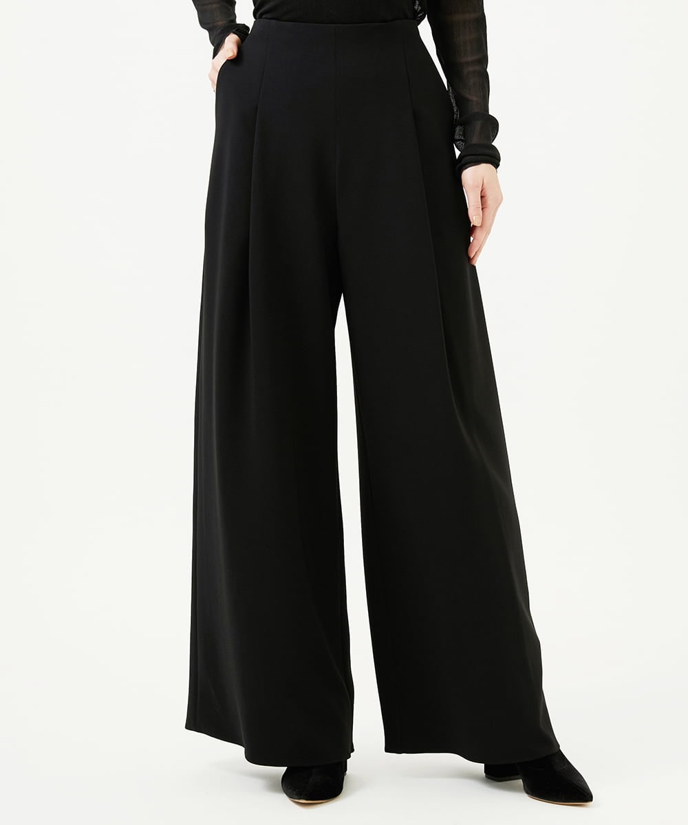 GBLEE01360 Sybilla(シビラ) フロントタックワイドパンツ ブラック