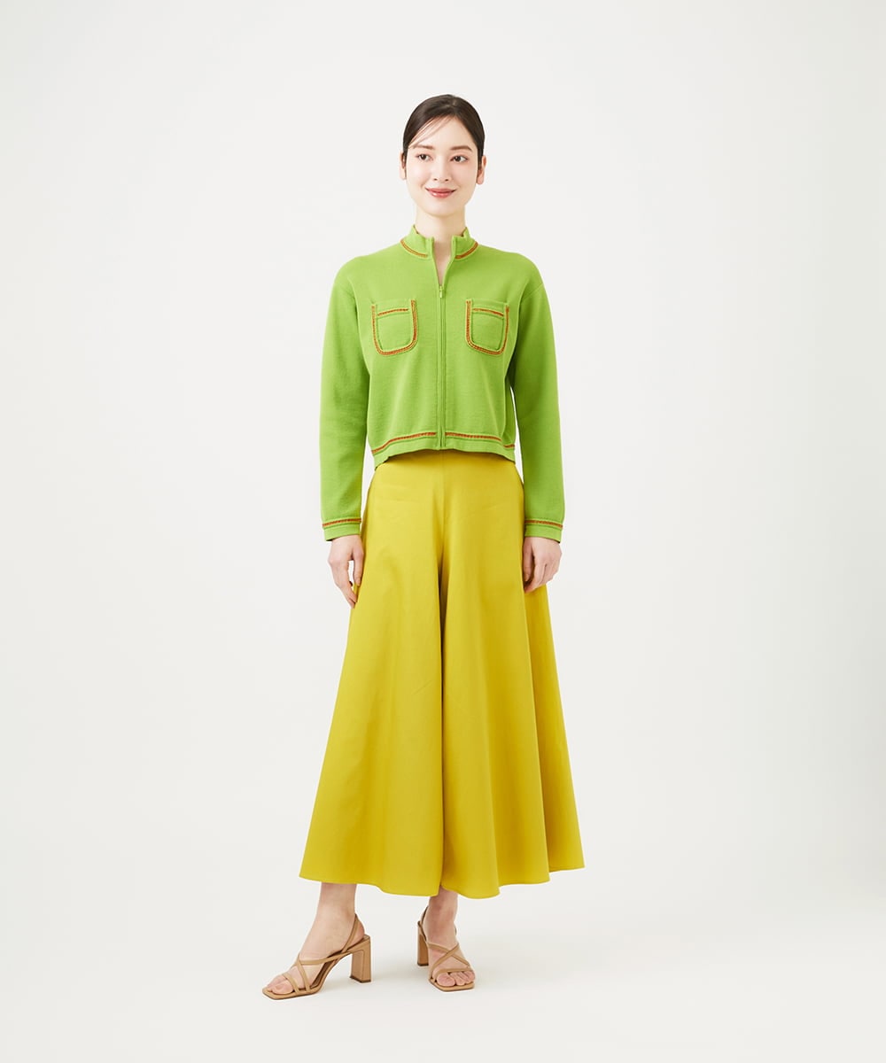 GBLEE32270 Sybilla(シビラ) フレアクロップドパンツ イエロー