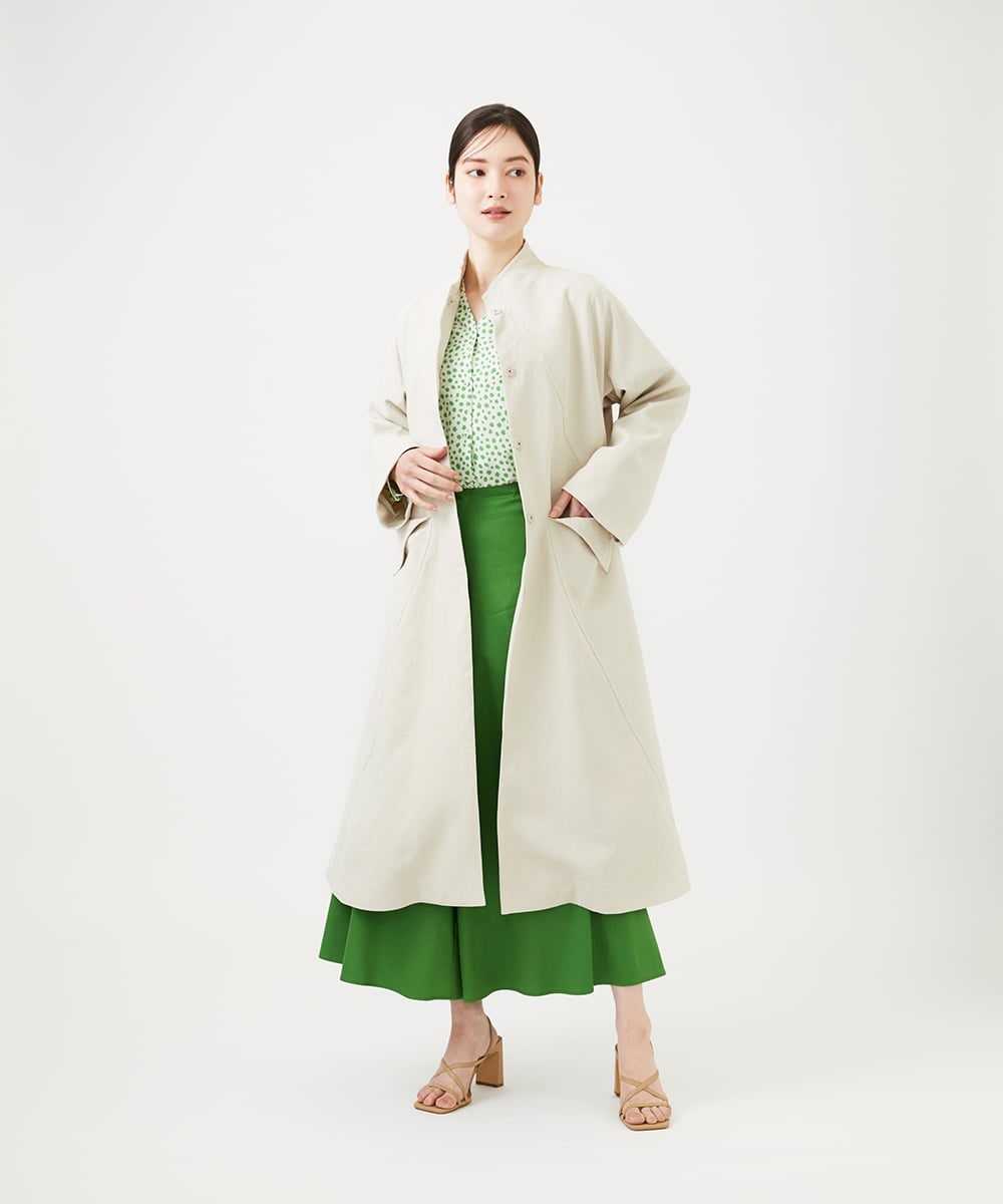 GBLEE32270 Sybilla(シビラ) フレアクロップドパンツ グリーン