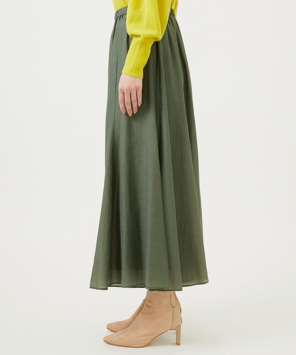 GBLEE42250 Sybilla(シビラ) シアークリンクルフレアパンツ カーキ