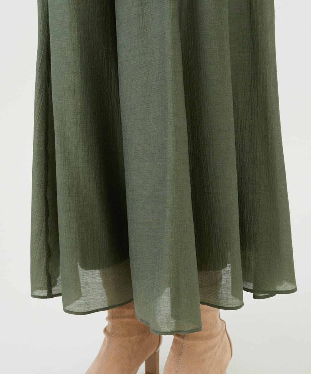 GBLEE42250 Sybilla(シビラ) シアークリンクルフレアパンツ カーキ