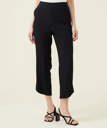GBLET19300 Sybilla デニットジョーゼットクロップドパンツ