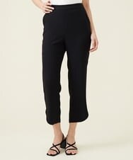 GBLET19300 Sybilla(シビラ) デニットジョーゼットクロップドパンツ ブラック
