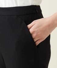 GBLET19300 Sybilla(シビラ) デニットジョーゼットクロップドパンツ ブラック