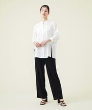 GBLET20330 Sybilla(シビラ) デニットジョーゼットストレートパンツ ブラック