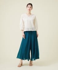 GBLEU54230 Sybilla(シビラ) シームフレアパンツ グリーン
