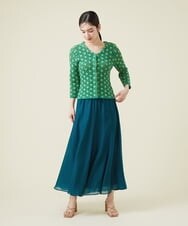 GBLEU54230 Sybilla(シビラ) シームフレアパンツ グリーン