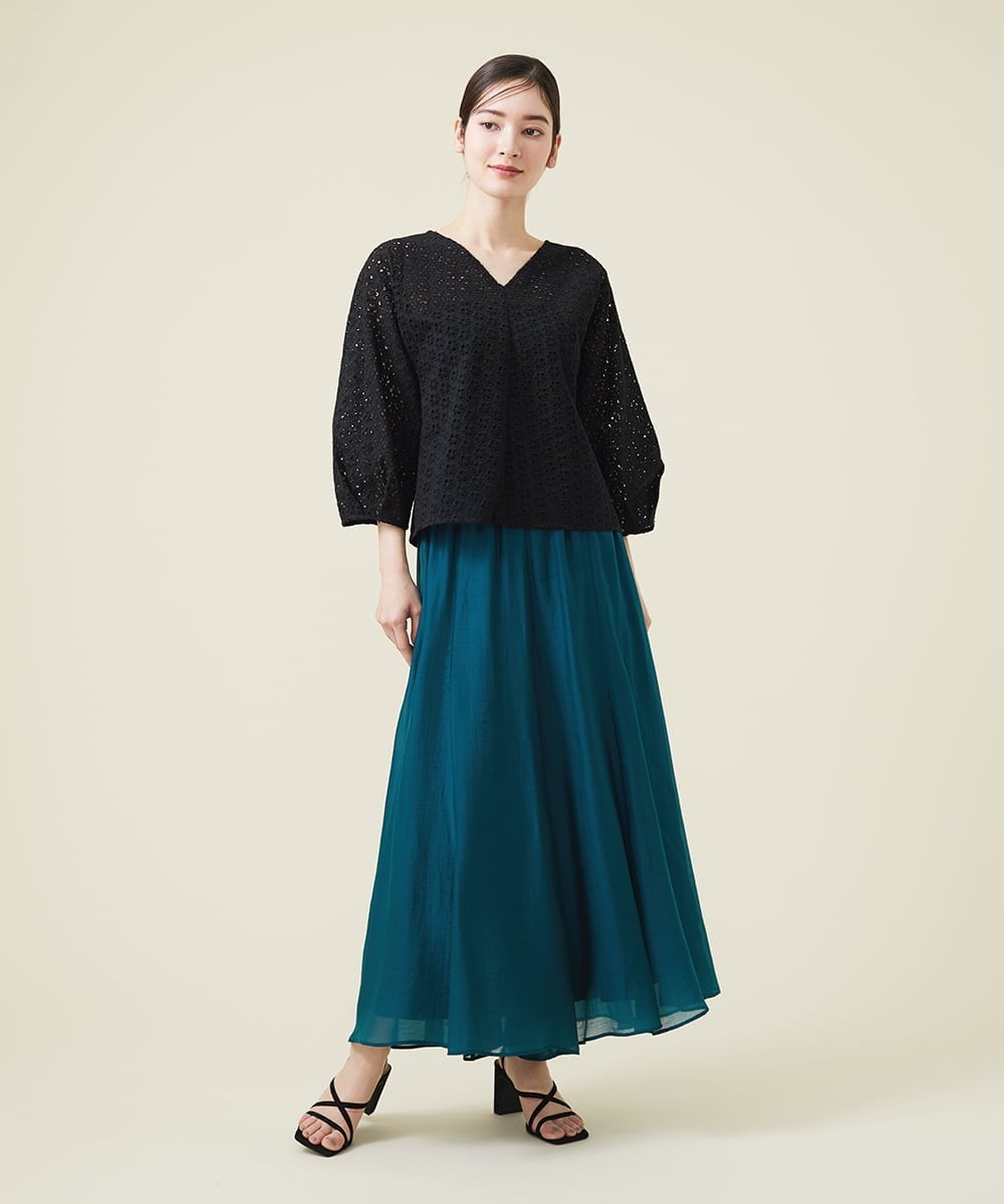 GBLEU54230 Sybilla(シビラ) シームフレアパンツ グリーン