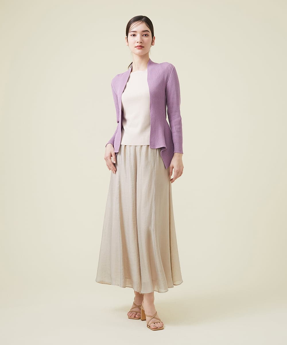 GBLEU54230 Sybilla(シビラ) シームフレアパンツ ライトグレージュ