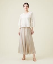 GBLEU54230 Sybilla(シビラ) シームフレアパンツ ライトグレージュ