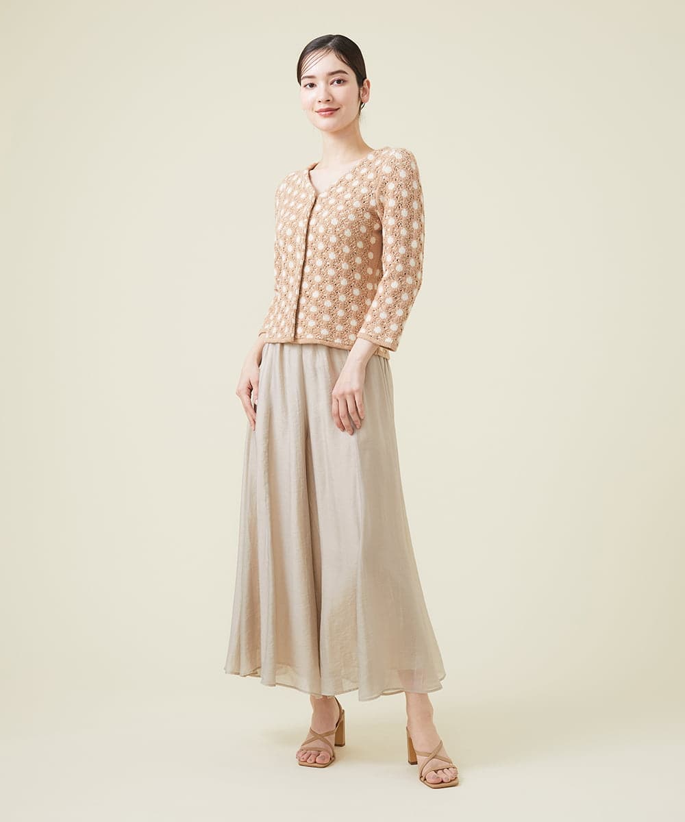 GBLEU54230 Sybilla(シビラ) シームフレアパンツ ライトグレージュ